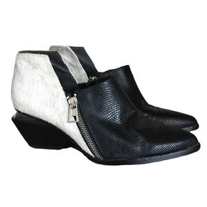 United Nude Black and White Ankle Boots